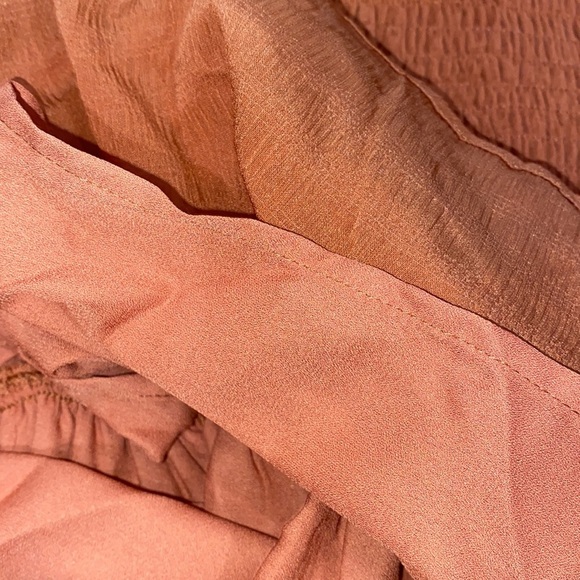 Storia rust color smocked bodycon dress size medium - Picture 13 of 15